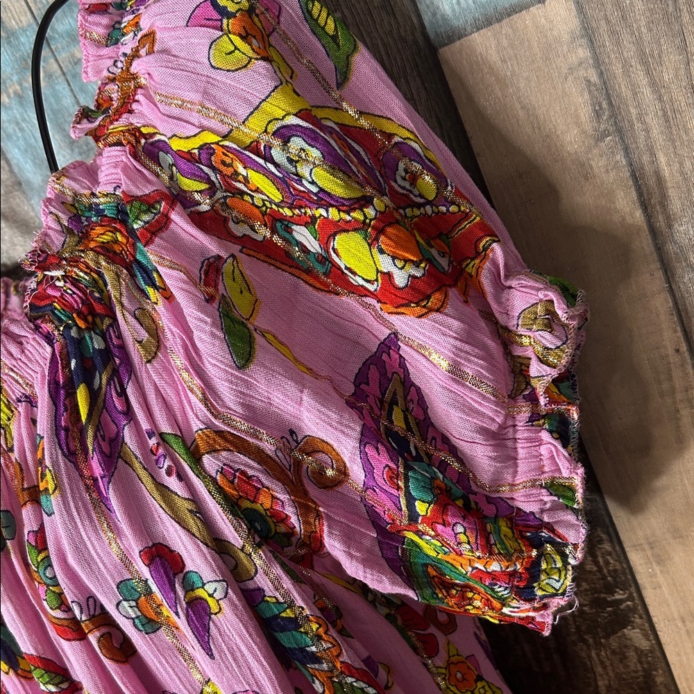 Pink Floral Bohemian Maxi Dress - Women's - Picture 7 of 16